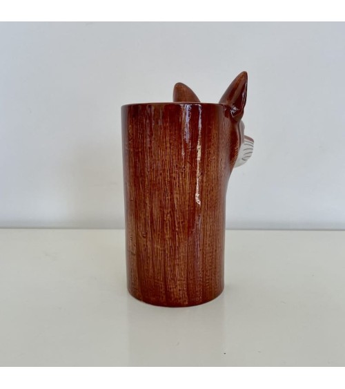 Renard - Pot à ustensiles de cuisine Quail Ceramics original suisse