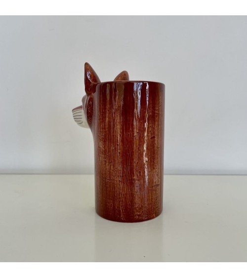 Renard - Pot à ustensiles de cuisine Quail Ceramics original suisse