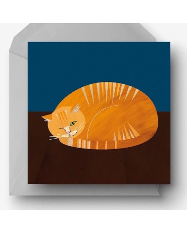 Greeting Card - Ginger Moggy Ellie Good illustration happy birthday wishes for a good friend congratulations cards