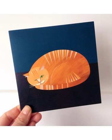 Greeting Card - Ginger Moggy Ellie Good illustration happy birthday wishes for a good friend congratulations cards