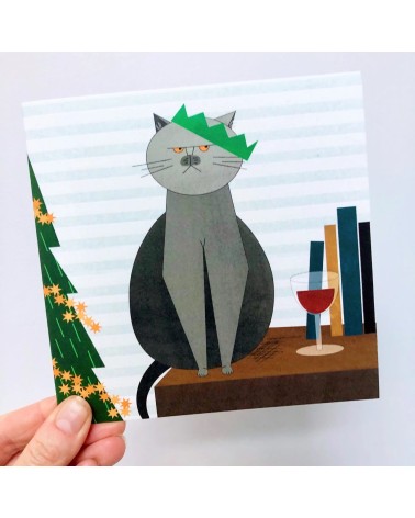 Greeting Card - Christmas British Blue Ellie Good illustration happy birthday wishes for a good friend congratulations cards