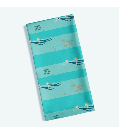 Nageurs des mers - Serviette, torchon de cuisine Ellie Good illustration torchon vaisselle qualité serviette haut de gamme be...