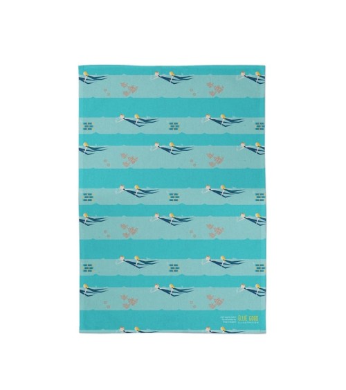 Sea swimmers - Tea Towel Ellie Good illustration best kitchen hand towels fall funny cute
