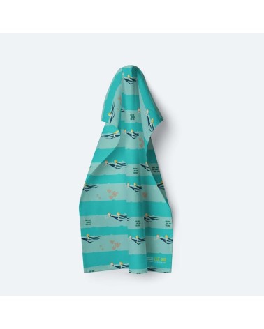 Nageurs des mers - Serviette, torchon de cuisine Ellie Good illustration torchon vaisselle qualité serviette haut de gamme be...