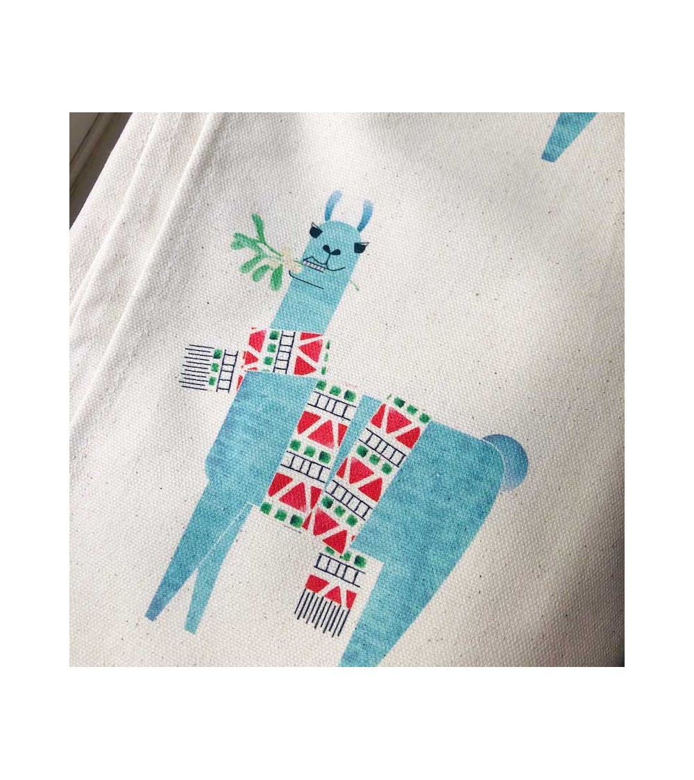 Lama de Noël - Serviette, torchon de cuisine Ellie Good illustration torchon vaisselle qualité serviette haut de gamme beaux ...