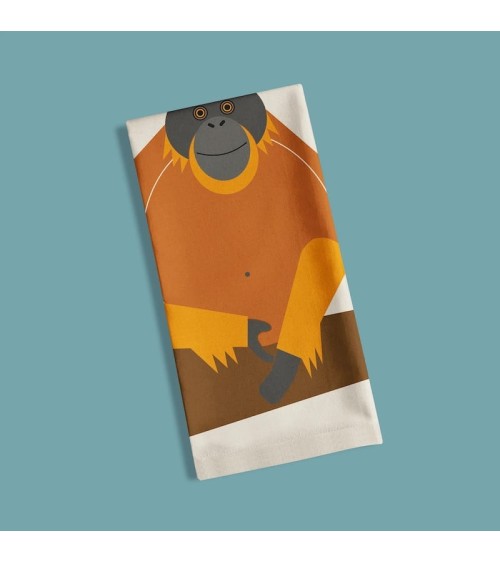 Orangutan - Tea Towel Ellie Good illustration best kitchen hand towels fall funny cute