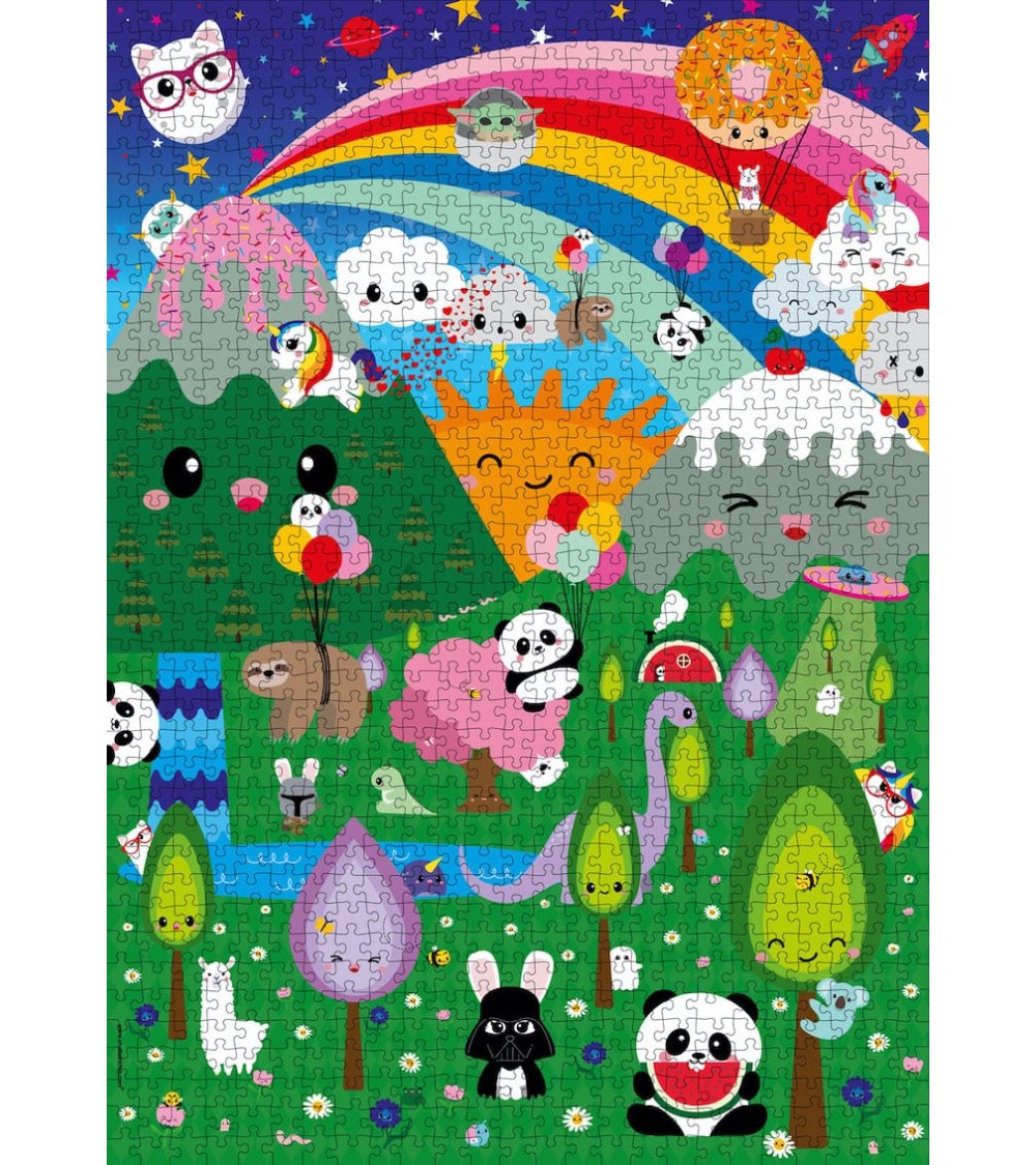 Puzzle 1000 pièces - Paysage Kawaii Studio Inktvis jeu de puzzle design original moderne cool
