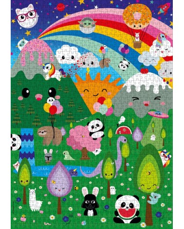 Puzzle 1000 pièces - Paysage Kawaii Studio Inktvis jeu de puzzle design original moderne cool