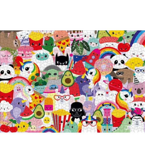1000 Teile Puzzle - So viele süße Gesichter Studio Inktvis the Jigsaw happy art puzzle spiele der Tages für Erwachsene Kinder...