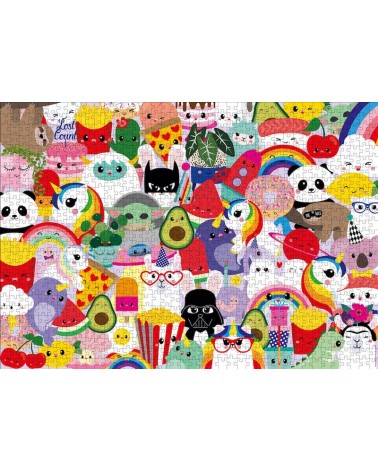 1000 pieces puzzle - So many cute faces Studio Inktvis art puzzle jigsaw adult picture puzzles