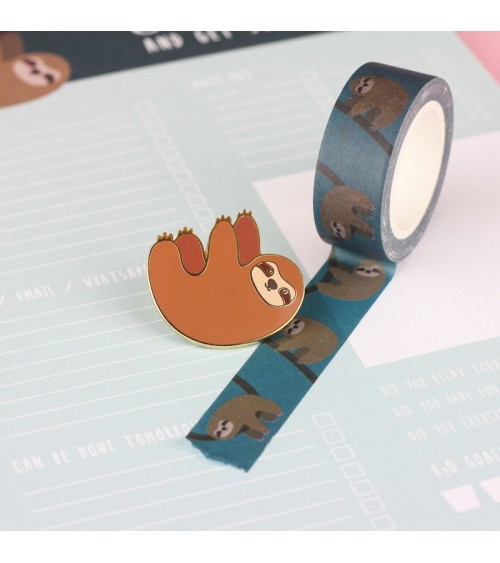 Enamel Pin - Sloth Studio Inktvis broches and pins hat pin badges collectible