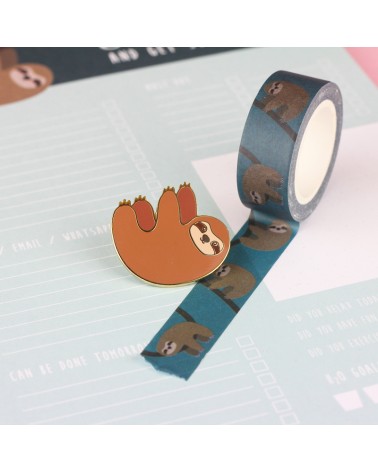 Enamel Pin - Sloth Studio Inktvis broches and pins hat pin badges collectible