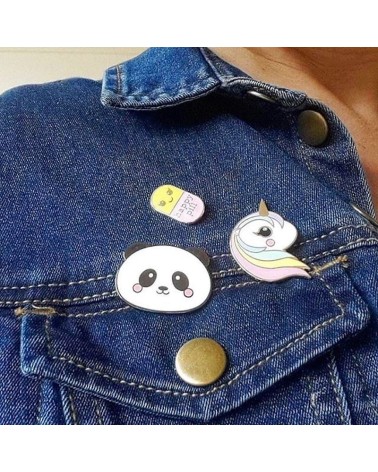 Emaille Pin - Panda Studio Inktvis Anstecknadel Ansteckpins pins anstecknadeln kaufen