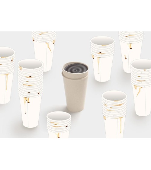 Takeaway mug - Biomass Take Out - Dark Brown ilsangisang coffee tea cup mug funny