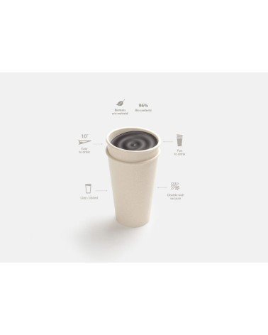 Takeaway mug - Biomass Take Out - Dark Brown ilsangisang coffee tea cup mug funny
