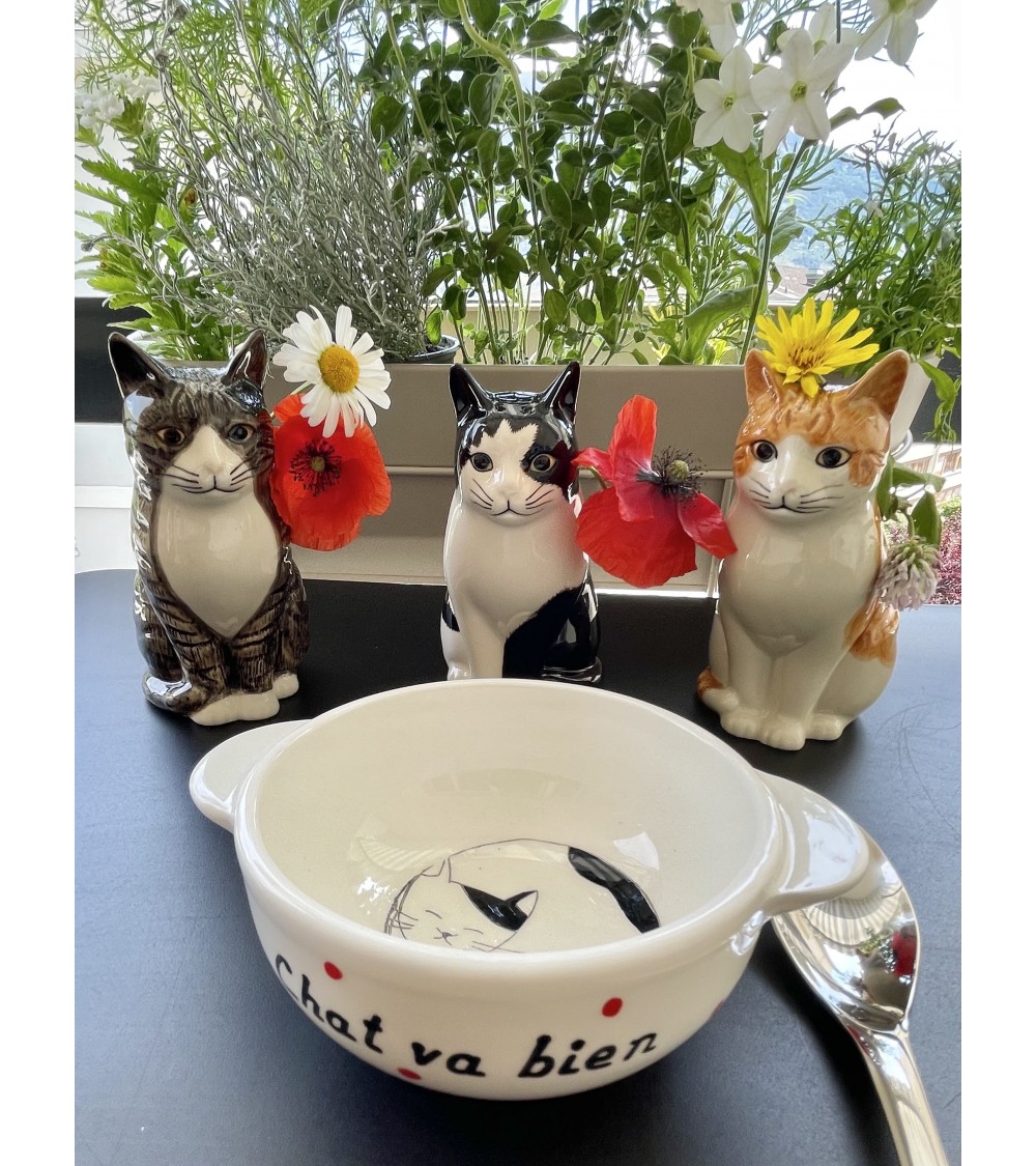 Bretonische Schale - Chat va bien Faïencerie Nistar Müslischale Suppenschale Salatschale Apero Salat kaufen