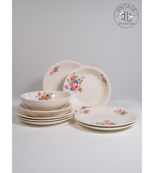 Service en céramique Fleuri Boch Vintage Vintage by Kitatori Kitatori - Concept Store d'Art et de Design design suisse original