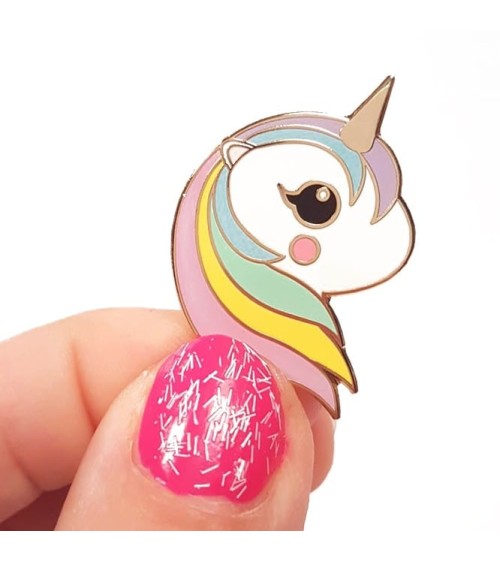 Enamel Pin - Rainbow unicorn pastel Studio Inktvis broches and pins hat pin badges collectible