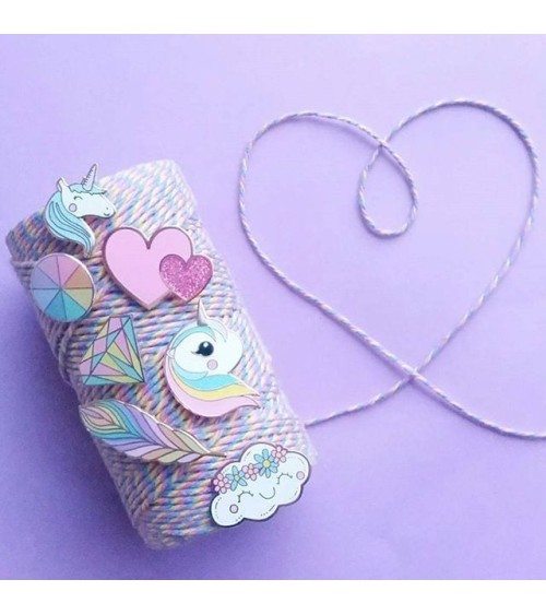 Enamel Pin - Rainbow unicorn pastel Studio Inktvis broches and pins hat pin badges collectible