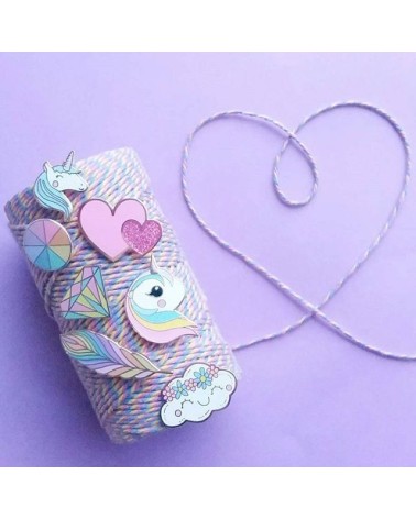 Enamel Pin - Rainbow unicorn pastel Studio Inktvis broches and pins hat pin badges collectible