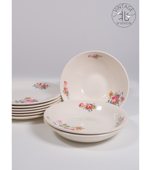 Flowered ceramic service Boch Vintage Vintage by Kitatori Kitatori.ch - Art and Design Concept Store design switzerland original