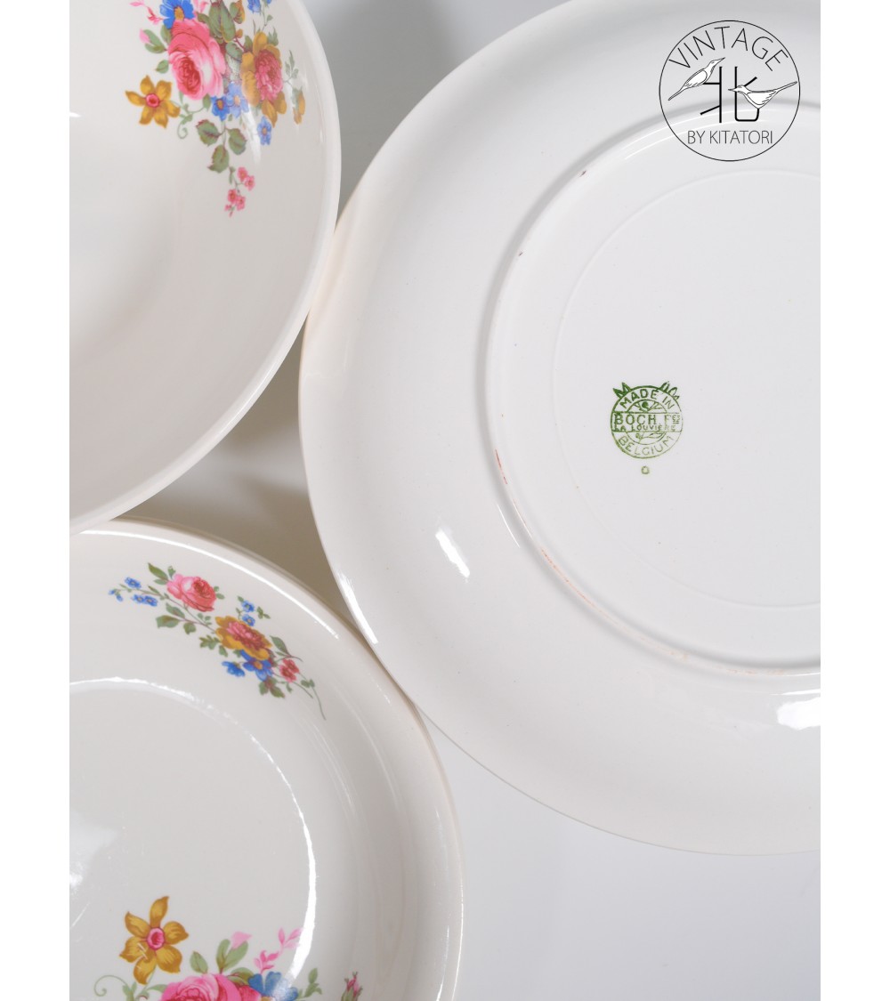 Flowered ceramic service Boch Vintage Vintage by Kitatori Kitatori.ch - Art and Design Concept Store design switzerland original