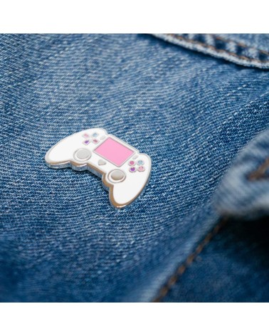 Pin Anstecker - Playstation - Weiß und rosa Creative Goodie Anstecknadel Ansteckpins pins anstecknadeln kaufen