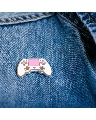 Enamel Pin - Playstation - White and Pink Creative Goodie broches and pins hat pin badges collectible