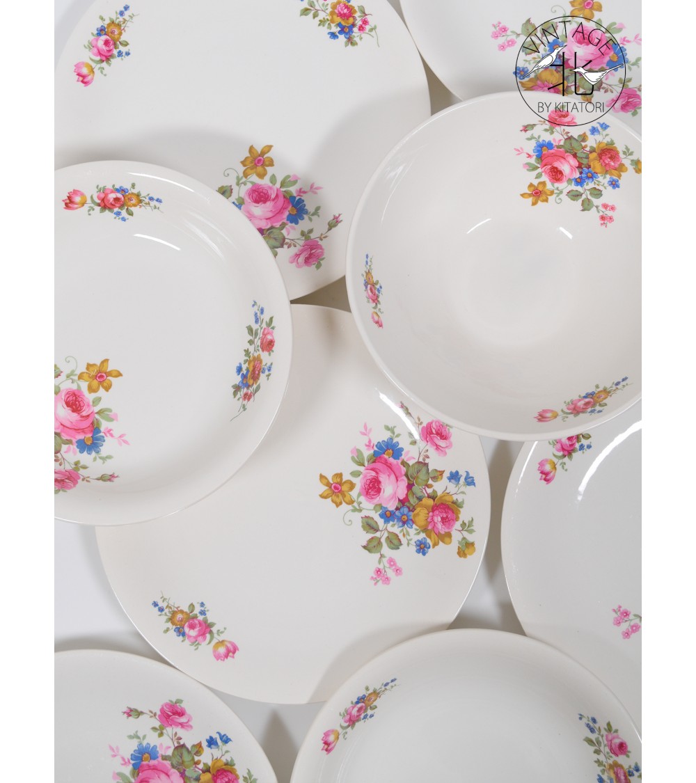 Flowered ceramic service Boch Vintage Vintage by Kitatori Kitatori.ch - Art and Design Concept Store design switzerland original