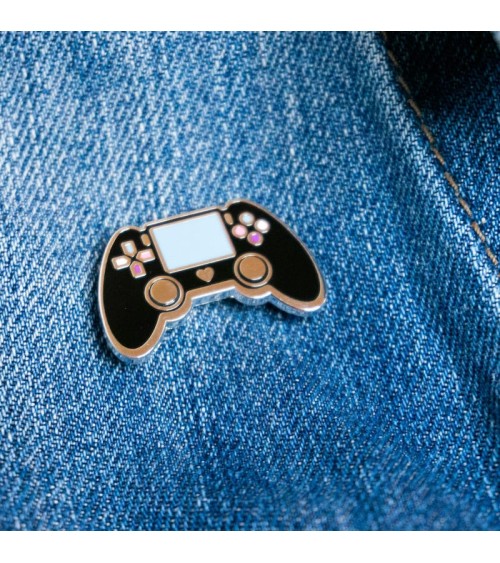 Spilla Smaltata - Playstation - Nero Creative Goodie spiritose spille colorate particolari eleganti donna da giacca uomo