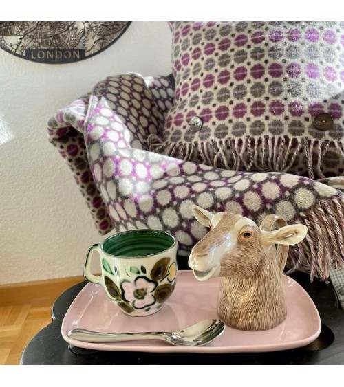 MILAN CLOVER - Coussin décoratif en laine mérinos Bronte by Moon coussins décoratifs pour canapé salon deco original suisse
