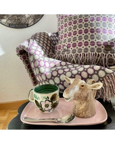 MILAN CLOVER - Coussin décoratif en laine mérinos Bronte by Moon coussins décoratifs pour canapé salon deco original suisse