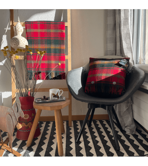 DARK MAPLE Tartan - Kissen für Sofa aus Merinowolle Bronte by Moon zierkissen sofa deko kissen kaufen dekokissen sofakissen