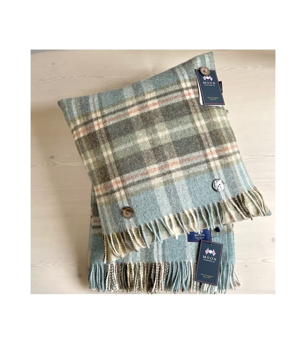GLEN COE Aqua - Sofa Cushion in wool Bronte by Moon decorative accent throw pillows cases sofa original
