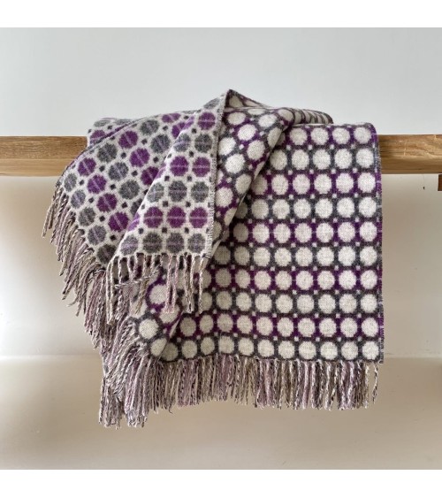 MILAN Clover - Couverture en laine mérinos, plaid pour canapé Bronte by Moon anglaise plaid tartan ecossais 100 laine highland