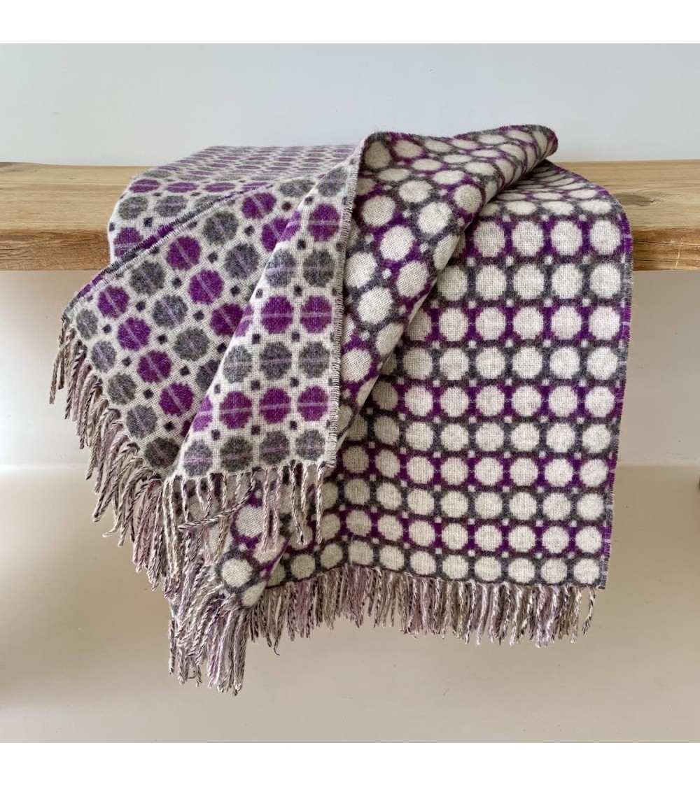 MILAN Clover - Coperta di lana merino Bronte by Moon plaid per divano in lana coperta morbida letto matrimoniale plaides 100 ...