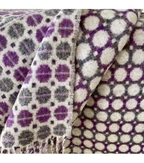 MILAN Clover - Couverture en laine mérinos, plaid pour canapé Bronte by Moon anglaise plaid tartan ecossais 100 laine highland