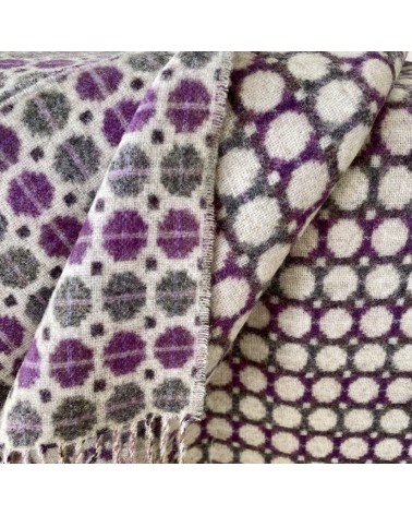 MILAN Clover - Couverture en laine mérinos, plaid pour canapé Bronte by Moon anglaise plaid tartan ecossais 100 laine highland