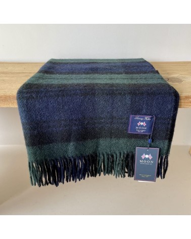 BLACK WATCH - Kniedecke, Decke aus reiner Schurwolle Bronte by Moon hochwertige Englische Tartan Plaid Schottenmuster Schotti...