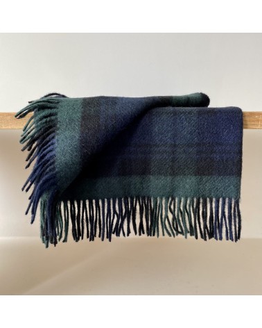 BLACK WATCH - Kniedecke, Decke aus reiner Schurwolle Bronte by Moon hochwertige Englische Tartan Plaid Schottenmuster Schotti...