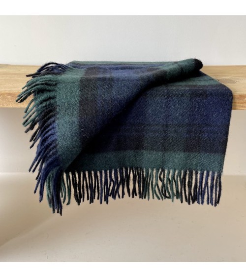 BLACK WATCH - Kniedecke, Decke aus reiner Schurwolle Bronte by Moon hochwertige Englische Tartan Plaid Schottenmuster Schotti...