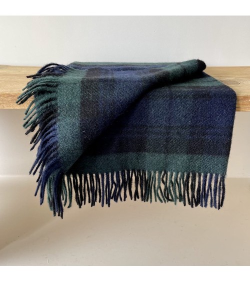 BLACK WATCH - Pure new wool knee blanket Bronte by Moon best for sofa throw warm cozy soft