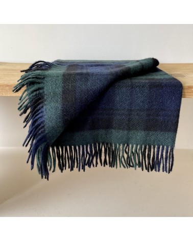 BLACK WATCH - Kniedecke, Decke aus reiner Schurwolle Bronte by Moon hochwertige Englische Tartan Plaid Schottenmuster Schotti...