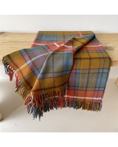 ANTIQUE BUCHANAN - Merino Decke, Wolldecke Bronte by Moon hochwertige Englische Tartan Plaid Schottenmuster Schottisches Scho...