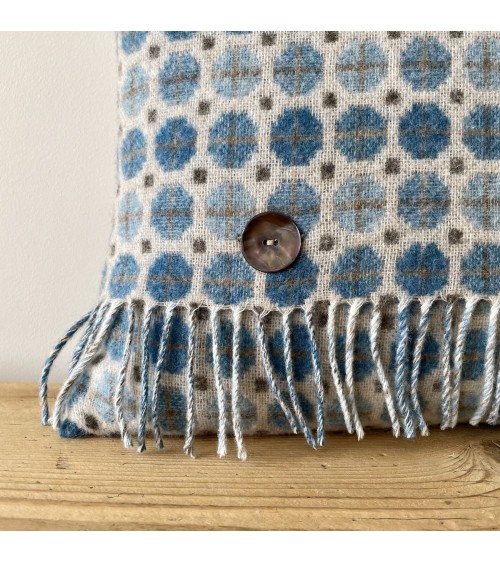 MILAN AQUA - Coussin décoratif en laine mérinos Bronte by Moon pour canapé decoratif salon chaise deco