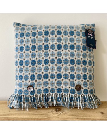 MILAN AQUA - Coussin décoratif en laine mérinos Bronte by Moon coussins décoratifs pour canapé salon deco original suisse