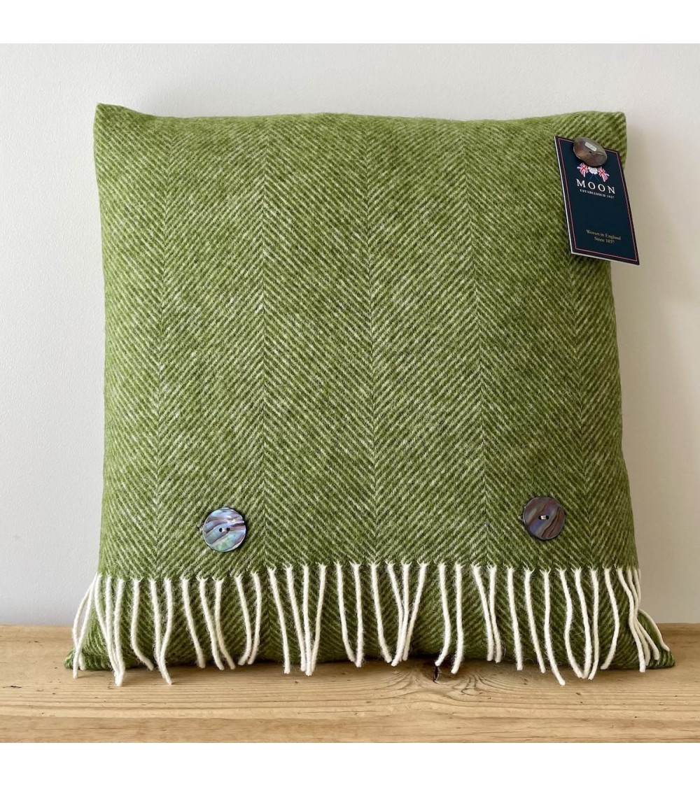 HERRINGBONE Apple - Pure new wool cushion Bronte by Moon Cushion design switzerland original