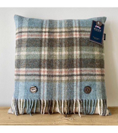 GLEN COE Aqua - Cuscino di lana Shetland Bronte by Moon Cuscini design svizzera originale