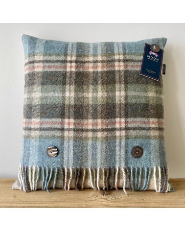GLEN COE Aqua - Coussin décoratif en laine Bronte by Moon coussins décoratifs pour canapé salon deco original suisse
