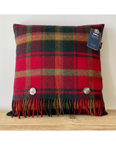 Tartan DARK MAPLE - Cuscino per divano in lana merino Bronte by Moon cuscini decorativi per divano deco di lusso originale